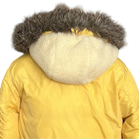 Polo Jeans Co. RALPH LAUREN Vintage Y2K Down Feather Jacket Faux Fur Hood Size S - Picture 11 of 16